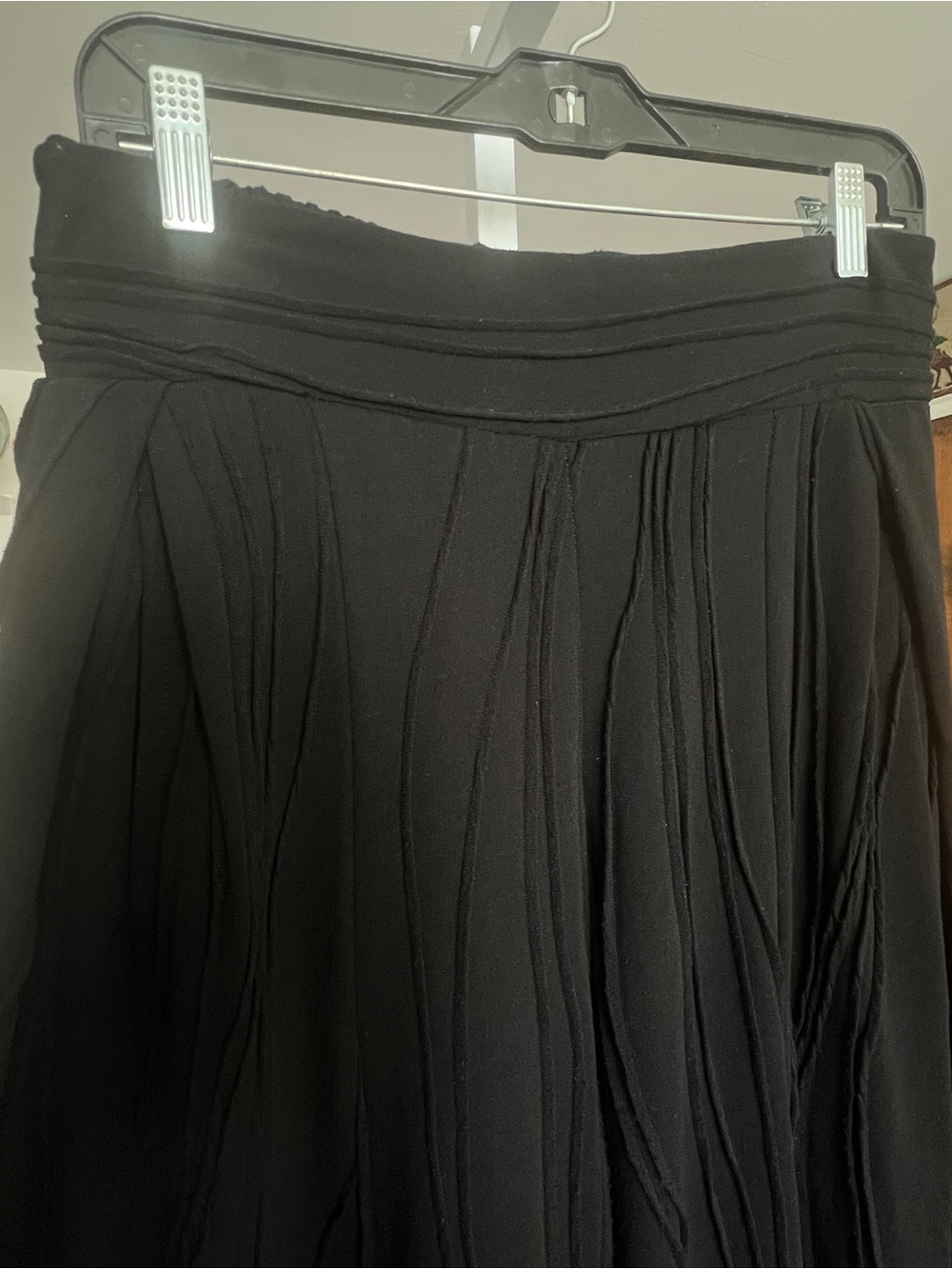 Windhorse Wide Leg Textured Boho Flowy Pants Stretch Lightweight Blk SZ L/XL - Picture 3 of 8